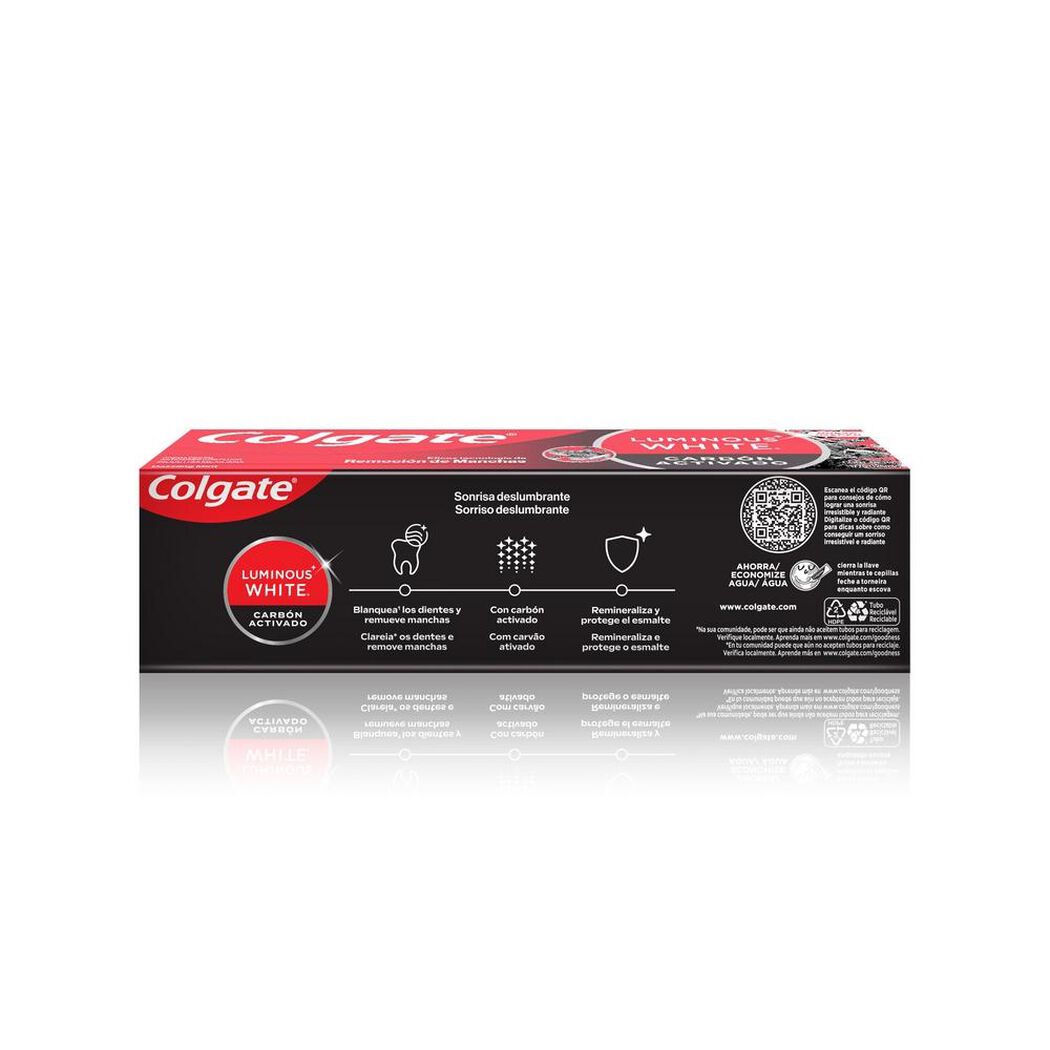Pasta Dental Colgate Luminous White Carbón Activado 125 mL, , large image number 2