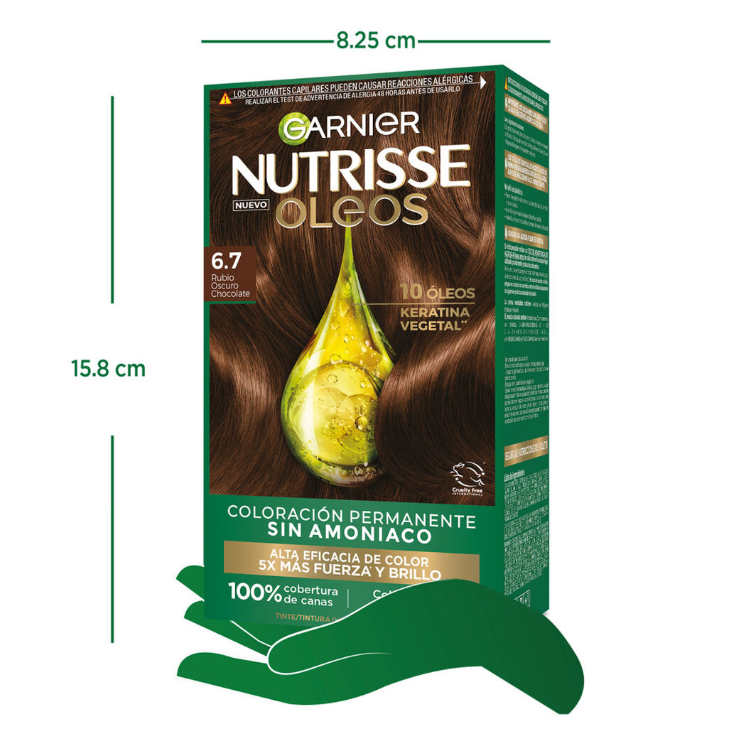 Tintura Nutrisse Oleos 6.7 Rubio Oscuro Chocolate, , large image number 1