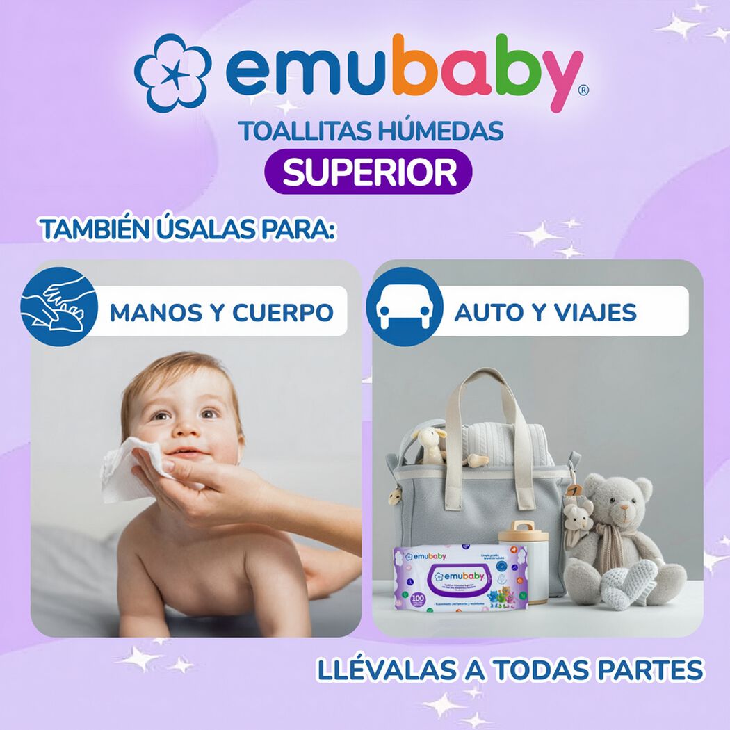 Toallas H&uacute;medas Emubaby Superior 300 un, , large image number 4