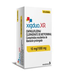Xig Duo XR 10 mg/1000 mg x 28 Comprimidos Recubiertos de Liberación Prolongada
