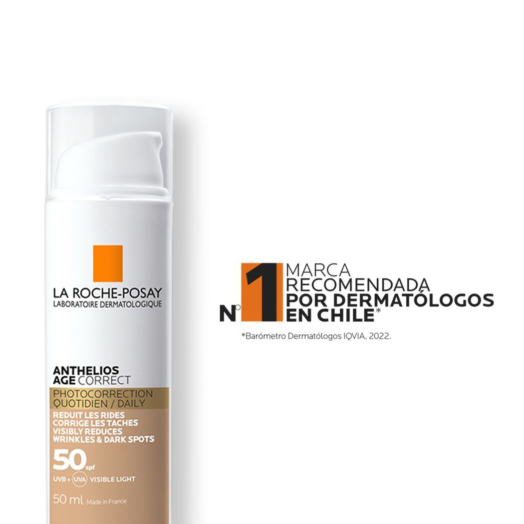 Protector Solar La Roche Posay Anthelios Age Correct Rostro FPS50+ Con Color 50 mL, , large image number 1