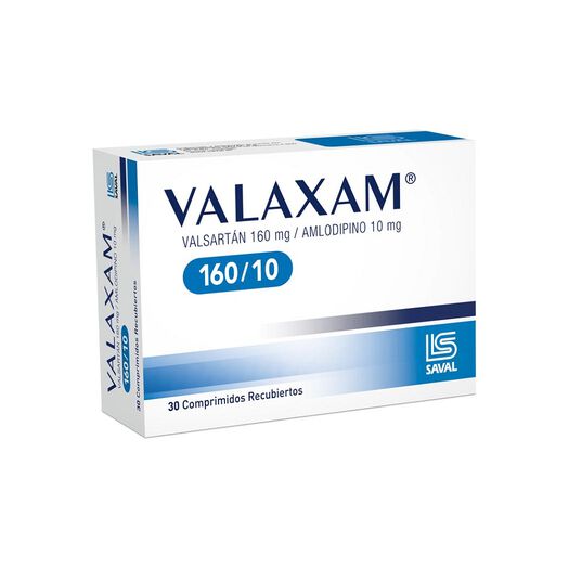 Valaxam 160 mg /10 mg x 30 Comprimidos Recubiertos, , large image number 0
