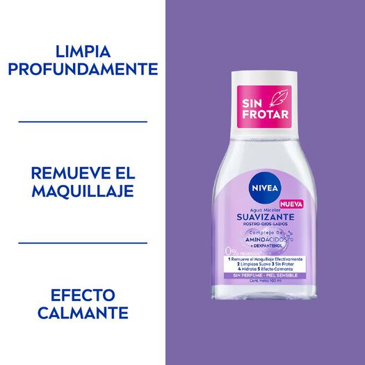 LOCIÓN MICELAR 3 EN 1 NIVEA PIEL SENSIBLE 100ML, , large image number 1