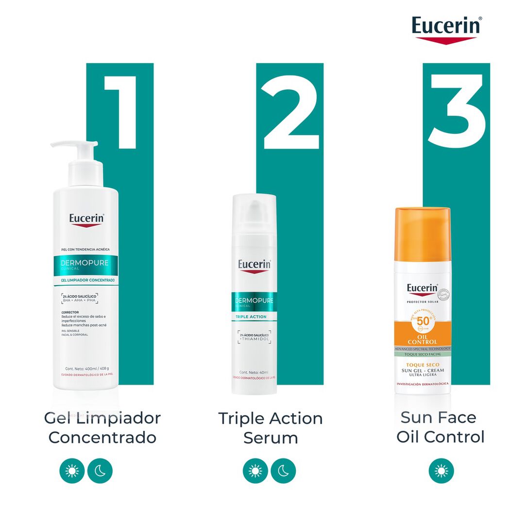Gel Limpiador Eucerin Dermopure Oil Control Triple Effect 400 mL, , large image number 1