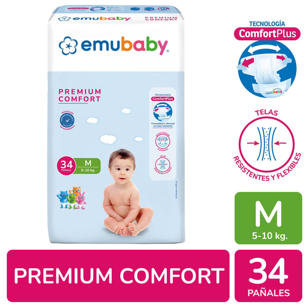 Pa&ntilde;ales Premium Comfort 5-10 kg M x 34 unidades, , large image number 0