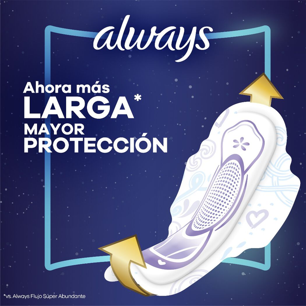 Toalla Higiénica Always Ultrafina Nocturna Suave Extra Larga 14 un, , large image number 2