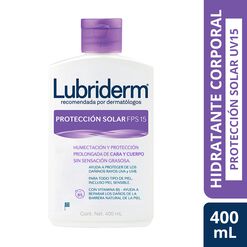 lubriderm® uv-15 protección solar x 400 ml