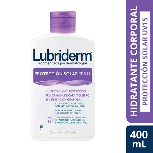 lubriderm® uv-15 protección solar x 400 ml, , large image number 0
