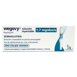 Wegovy Semaglutida 1,7mg/dosis Inyectable 1 Pluma Prellenada