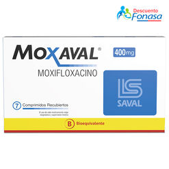 MOXAVAL Moxifloxacino 400 mg 7 comprimidos