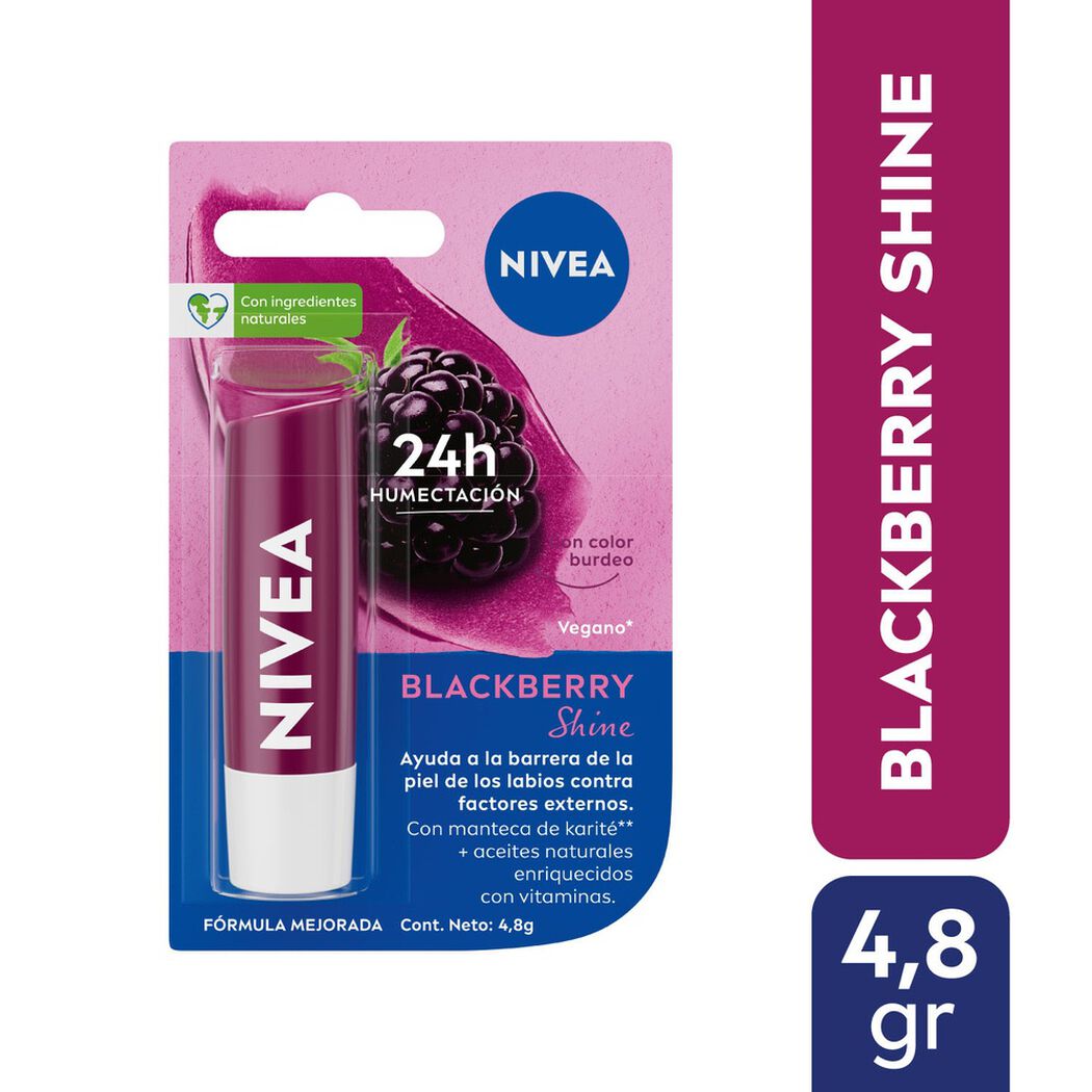 B&aacute;lsamo Labial Nivea Fruity Mora 4,8gr, , large image number 0