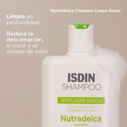 Shampoo Isdin Nutradeica Anticaspa Grasa 200 mL, , large image number 1