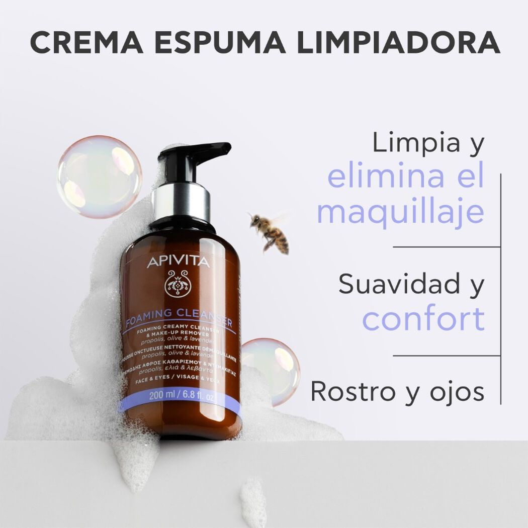 Crema Apivita Limpiadora Cara y Ojos 200 mL, , large image number 1