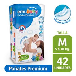 Pañales Emubaby Premium M 42 un