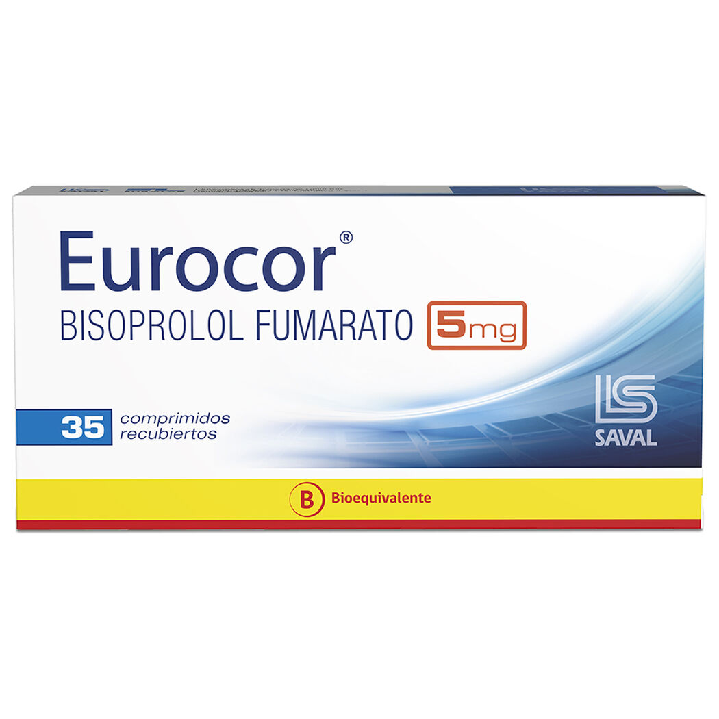 EUROCOR Bisoprolol Fumarato 5 mg 35 comprimidos, , large image number 0