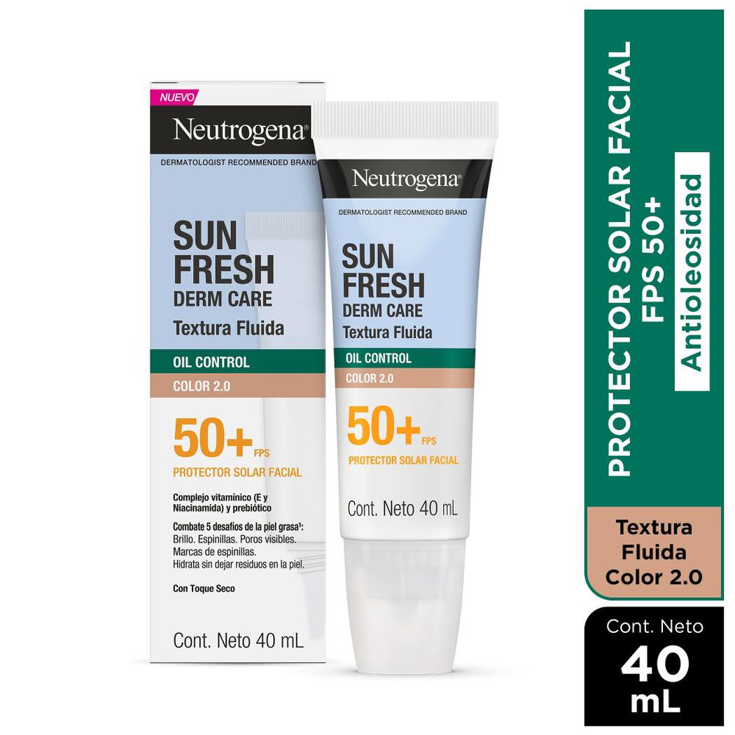 Neutrogena Sun Fresh Derm Care FPS 50+ Color 2.0 40 mL, , large image number 0