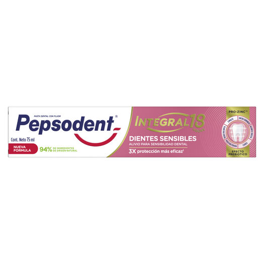 Pepsodent Pasta Dental Integral 18 Dientes Sensibles 75ml, , large image number 1