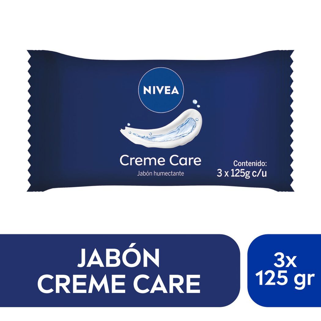 Jab&oacute;n Nivea Creme Care 3X125 Gr, , large image number 0