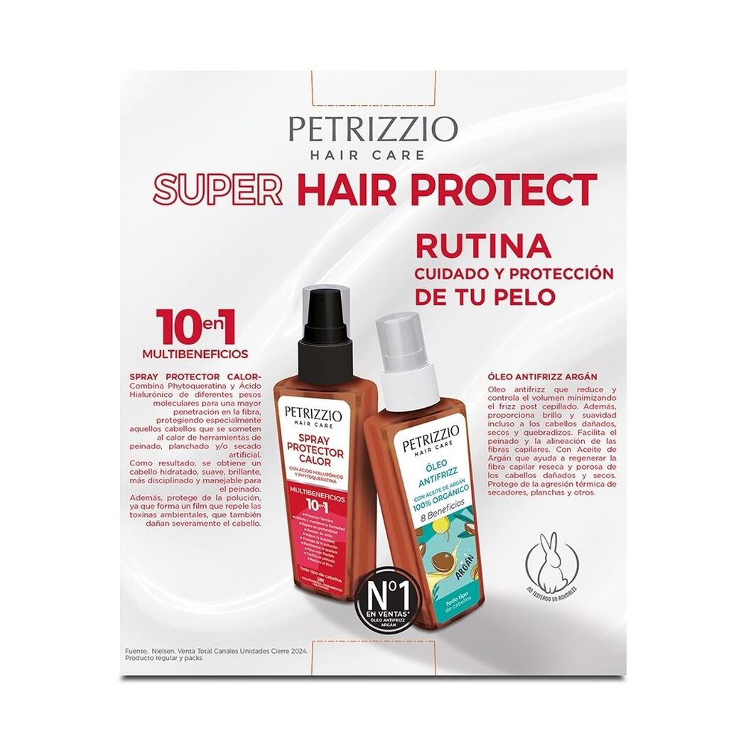 Set Super Hair Protect &Oacute;leo + Protector de calor, , large image number 2