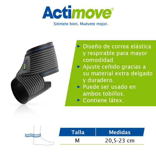 Actimove Tobillera Elastica Negr M X 1un, , large image number 1