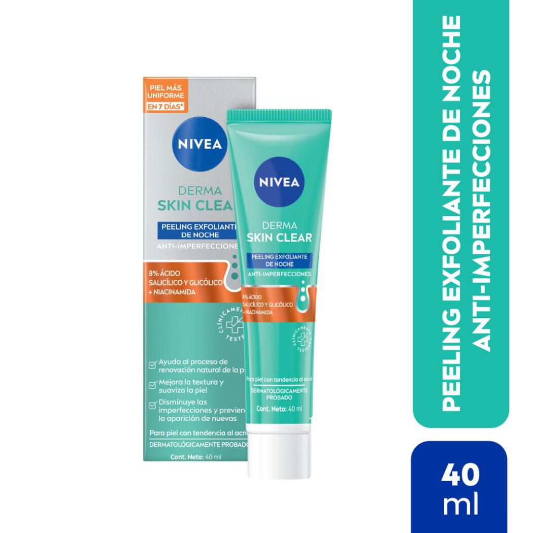 Nivea Skinclear Exfoliante Noche 40 mL, , large image number 0
