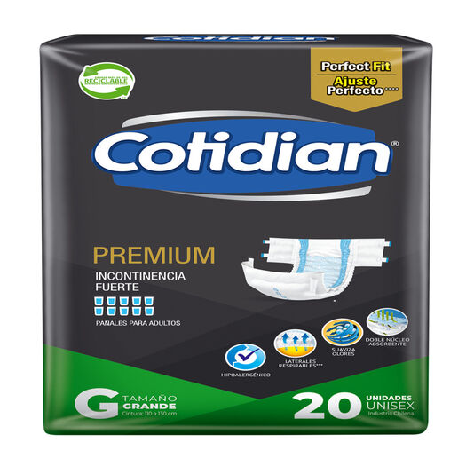 Pañal Premium Cotidian Adulto G 20 Un, , large image number 1