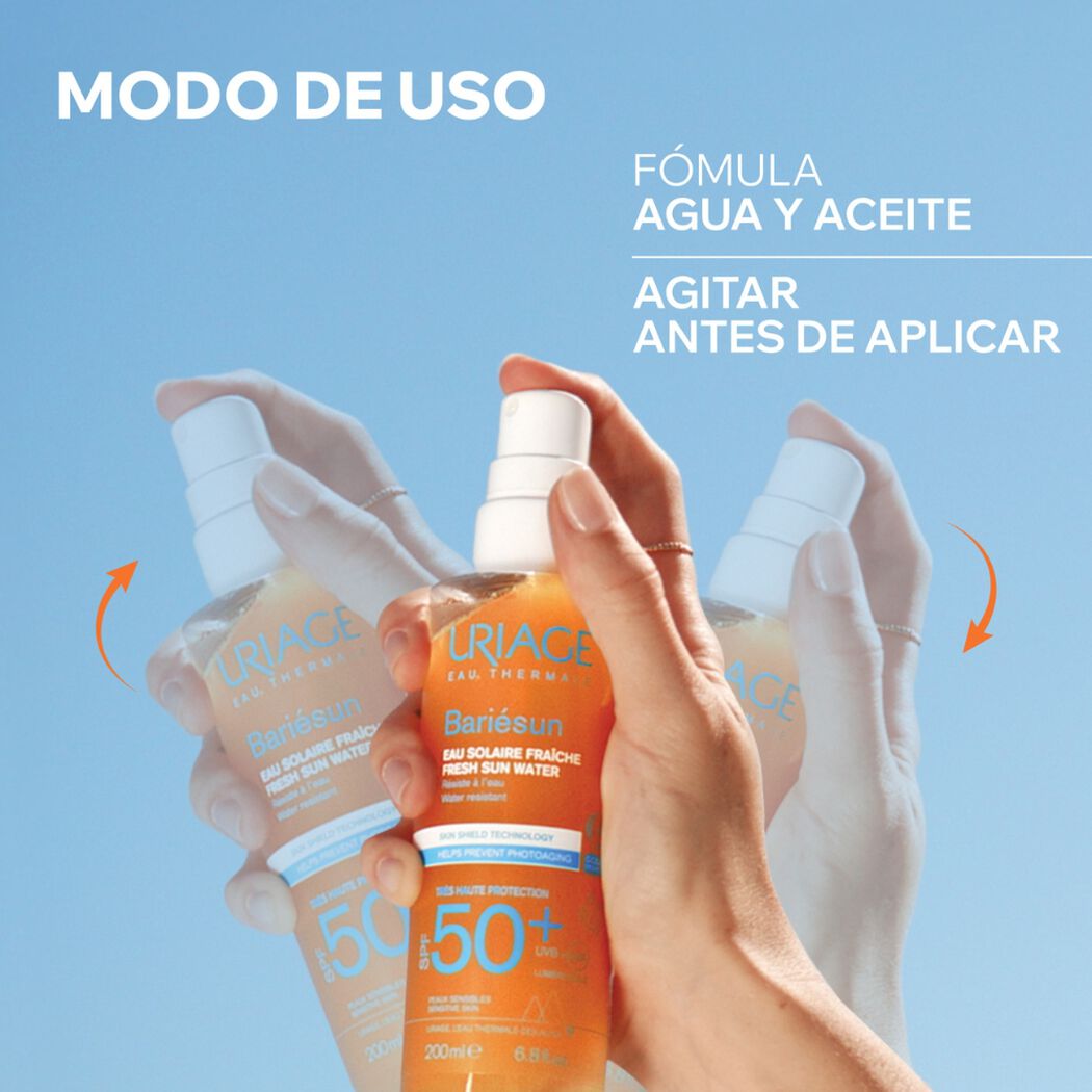 Protector Solar Uriage Barbiesun Sun Water FPS 50+ 200 mL, , large image number 3