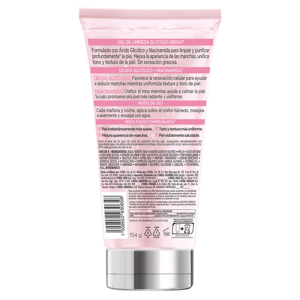Gel Limpieza Loreal Glycolic Bright 150Ml, , large image number 2