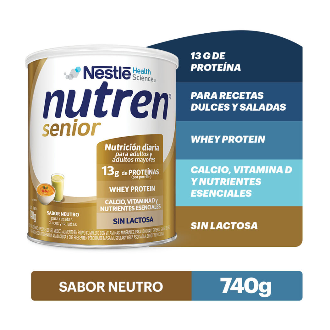 Prote&iacute;na Nestle Nutren Sin Lactosa 740 mL, , large image number 0