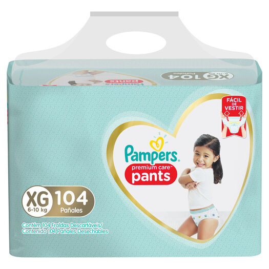 Pañal Pampers Pants Premiun Care Xg 104 Un, , large image number 4