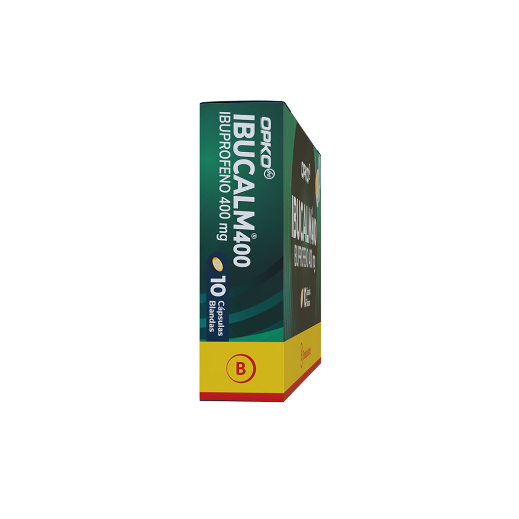 Ibucalm Ibuprofeno 400 Mg 10 Cap Blandas, , large image number 1