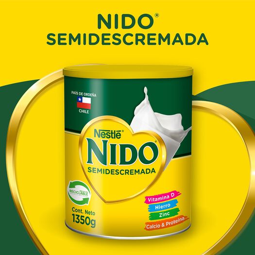 Leche en Polvo Nido Semidescremada 1350g , , large image number 1