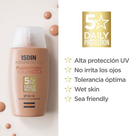 Protector Solar Isdin Fusion Water Magic Medium Color FPS 50 50 mL, , large image number 2