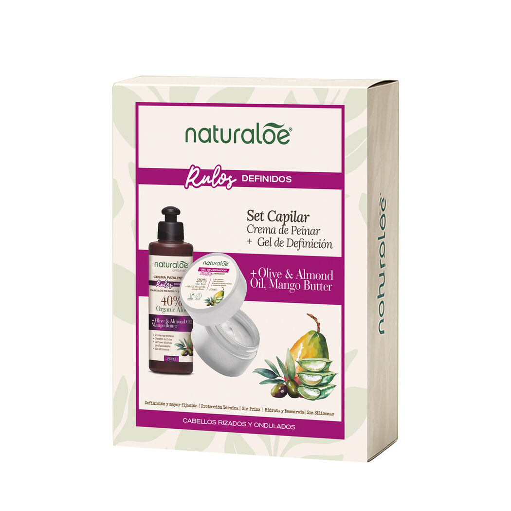 Naturaloe Gel Rulos 200 ml + Crema de Peinar 250 ml, , large image number 0