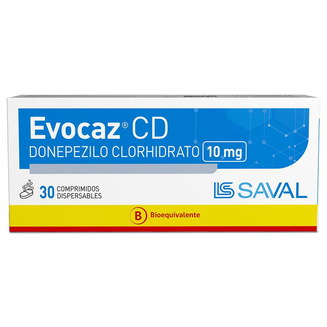 EVOCAZ CD Donepezilo clorhidrato 10 mg 30 comprimidos, , large image number 0