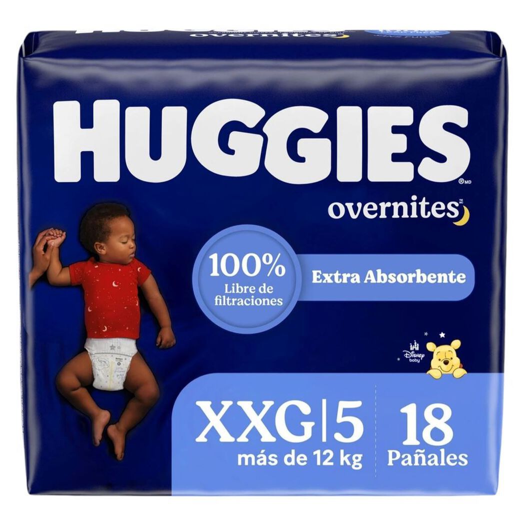 Pa&ntilde;al Huggies Nocturno Overnites XXG 21 Unidades, , large image number 0
