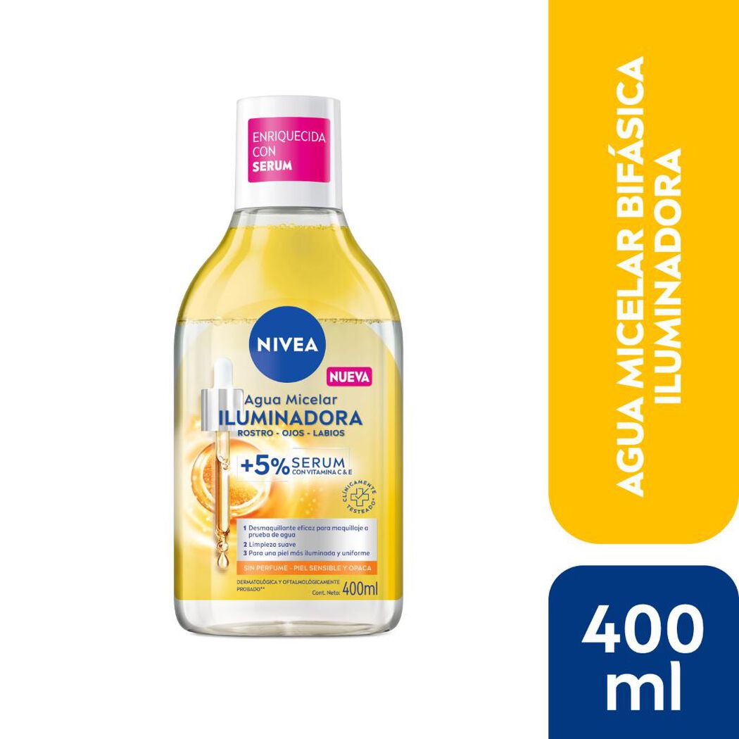 NIVEA Agua Micelar Bifásica Iluminadora 400ml, , large image number 0