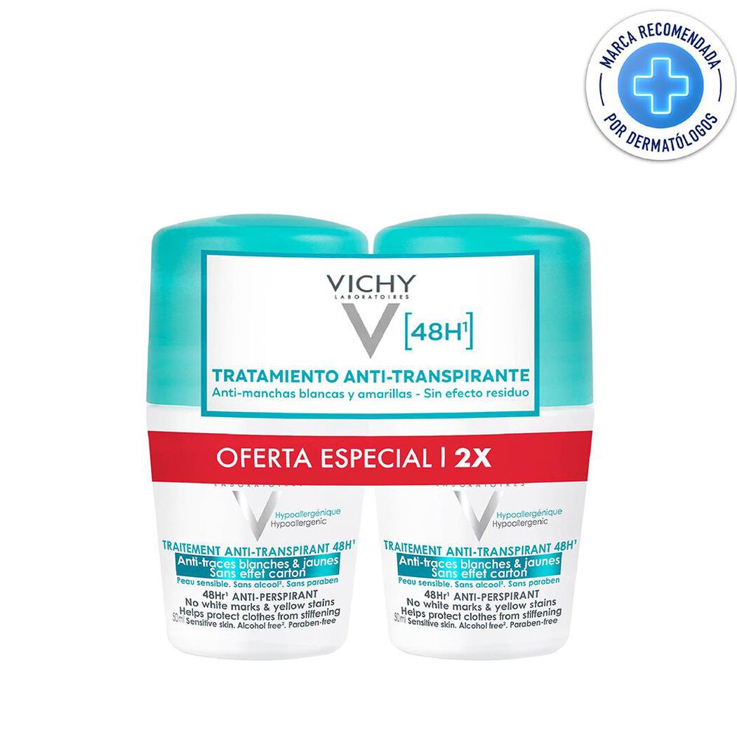 Desodorante Vichy Antimanchas 48H 50 mL 2 un, , large image number 0