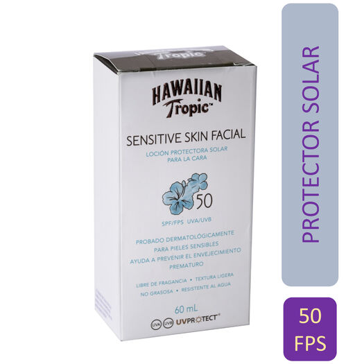 Hawaiian Tropic Protector Solar Facial Sensitive Skin FPS 50 x 60 mL, , large image number 0