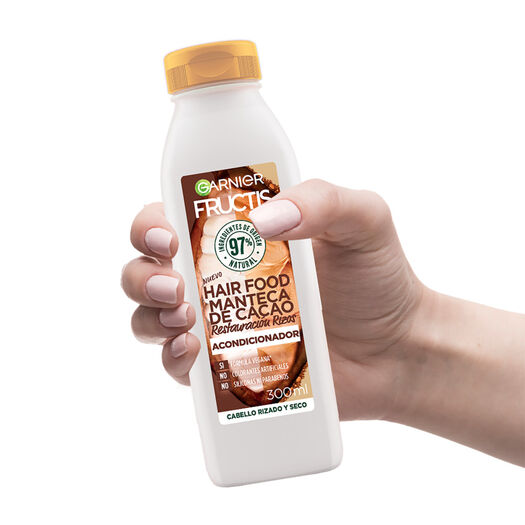Acondicionador Restauración Rizos Fructis Hair Food Cacao 300Ml, , large image number 3