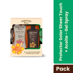 Protector Solar Hawaiian Tropic Loci&oacute;n Ultra Radiance FPS 50+ 240 mL y Aceite Bronceador SPF 15 240 mL