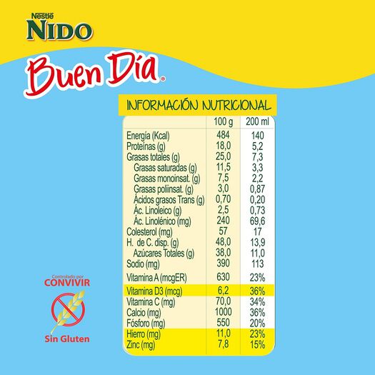 Bebida Láctea Nido Buen Día Semidescremada 700g , , large image number 4