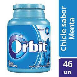 Chicle Orbit sabor Peppermint botella 46 unidades