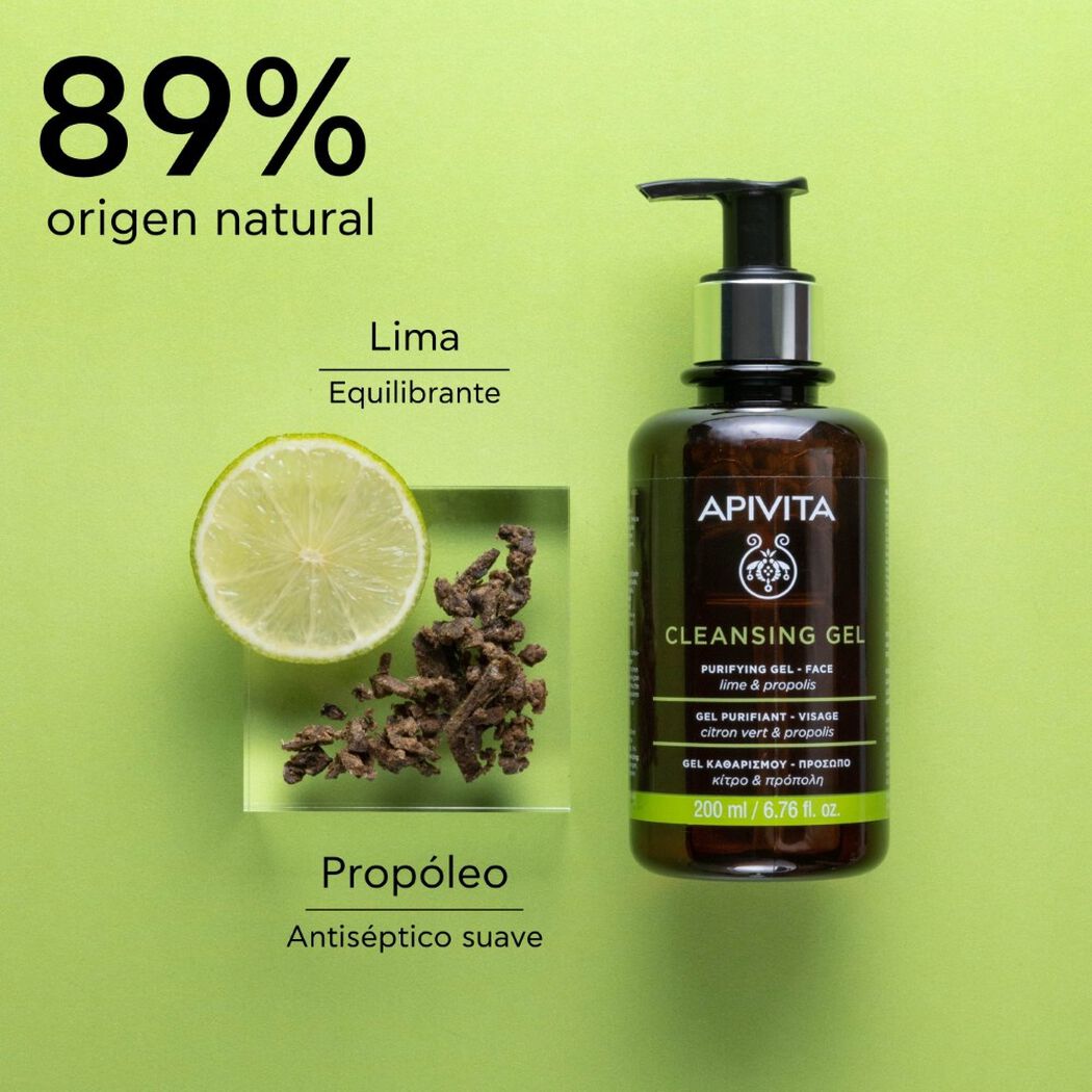 Gel Apivita Facial Limpiador 200 mL, , large image number 2