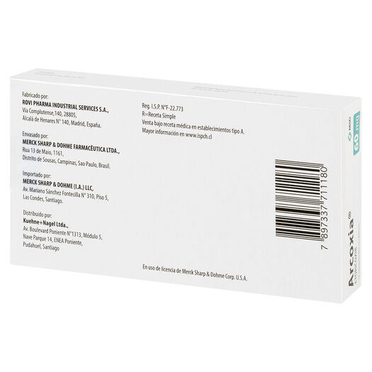 Arcoxia 60 mg x 14 Comprimidos Recubiertos, , large image number 1