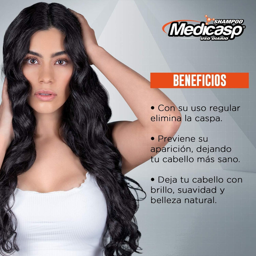 Medicasp Shampoo 1% 400Ml, , large image number 2
