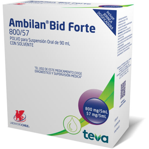 Ambilan Bid Forte 800 mg/57 mg x 90 mL Polvo Para Suspensión Oral, , large image number 0
