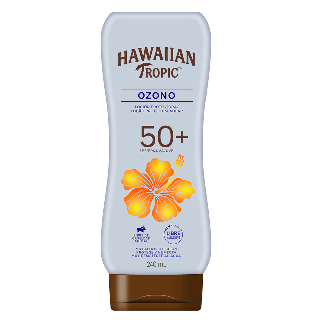 Protector Solar Hawaiian Tropic Ozono Loción FPS 50 240 mL, , large image number 0