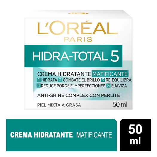 Loreal Crema Hidra Total 5 Matte x 50 mL, , large image number 0