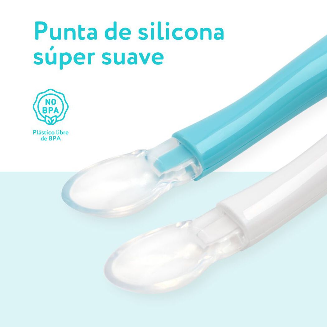 Cucharas Motherna Punta de Silicona 2 un, , large image number 1